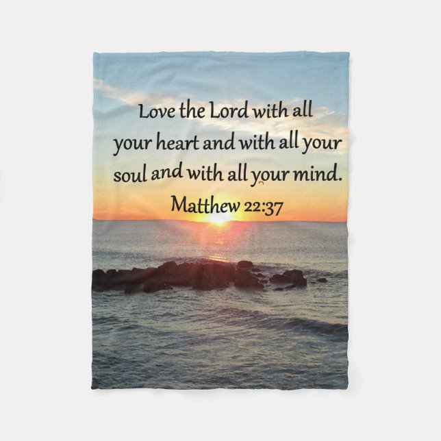 FRIEDLICH MATTHEW 22:37 SUNRISE SCRIPTURE DESIGN FLEECEDECKE (Vorderseite)