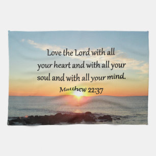 FRIEDLICH MATTHEW 22:37 SUNRISE SCRIPTURE DESIGN KÜCHENTUCH