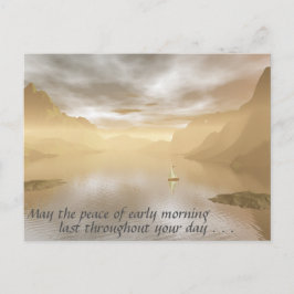 Friedlich morgens postkarte