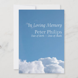 Friedlich Sky 1 Beerdigung Einladung