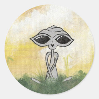 Friedlich Summer Alien Sticker