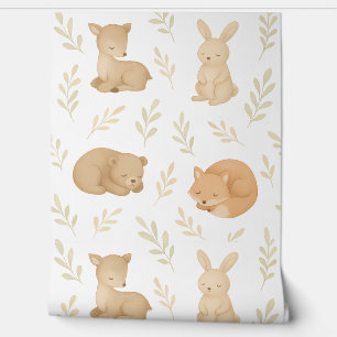 Friedlich Woodland Friends Kinderzimmer Wallpaper Tapete