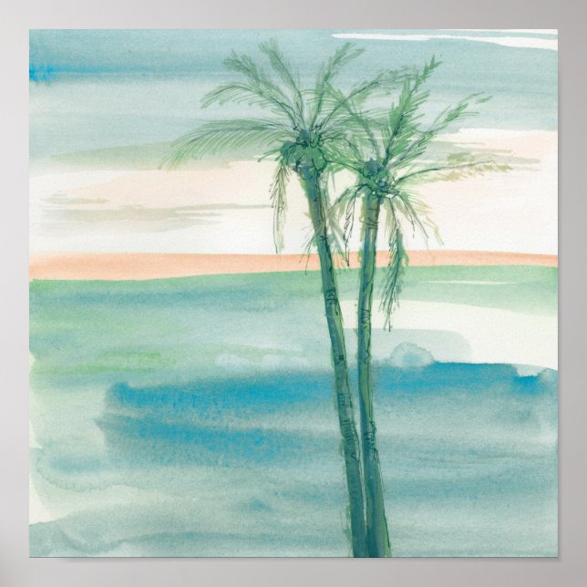 Friedliche Abenddämmerung tropisch Poster (Vorne)