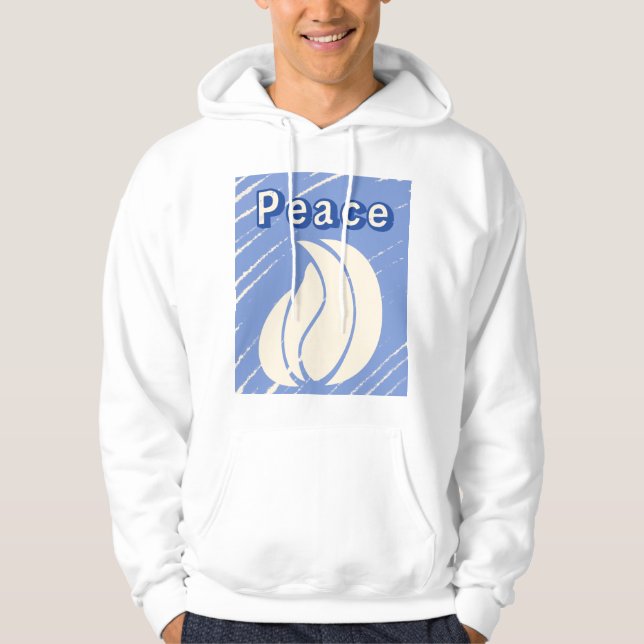 Friedliche Abstrakte Flamme Minimalistische Kunst Hoodie (Vorderseite)