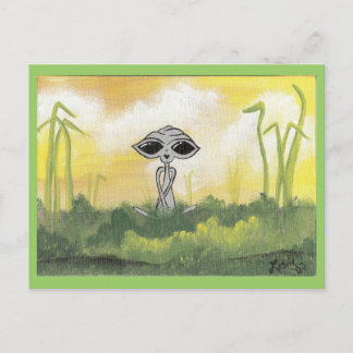 Friedliche Alien für den Sommer Postkarten