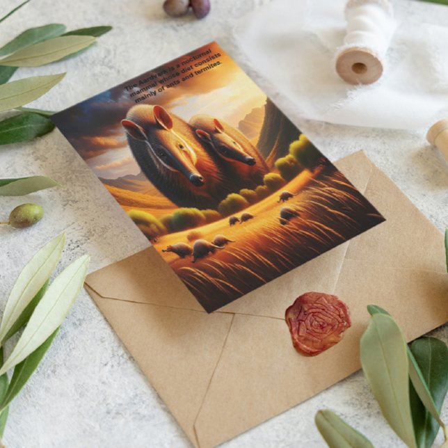 Friedliche Begegnung: Zwei Aardvark im idyllischen Postkarte (Von Creator hochgeladen)