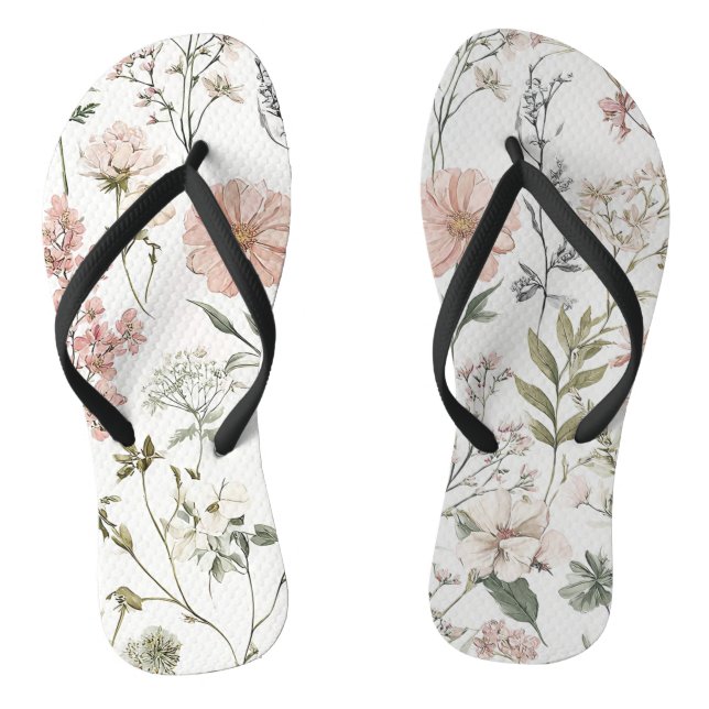 Friedliche Blütenblätter Flip Flops (Fußbett)