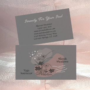 Friedliche Boho Yoga Instructor Business Card Visitenkarte