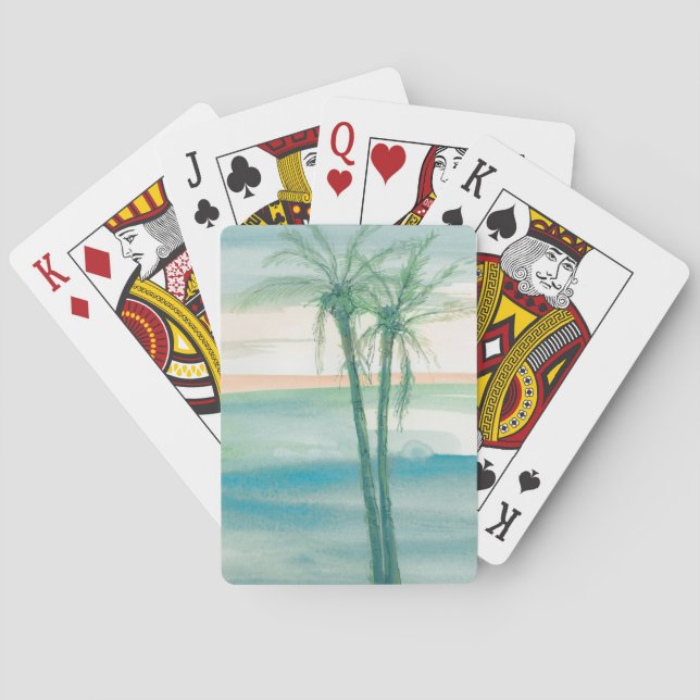 Friedliche Dämmerung tropisch Spielkarten (Rückseite)