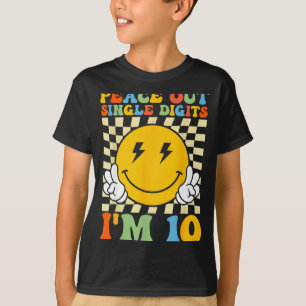 Friedliche einzelne Ziffern Im 10 Lächeln Gesicht T-Shirt