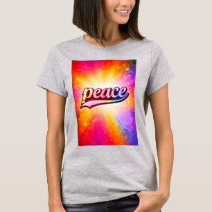Friedliche farbenfrohe Typografie Inspirierend T-Shirt