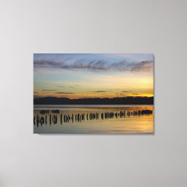Friedliche Flusslandschaft Leinwanddruck