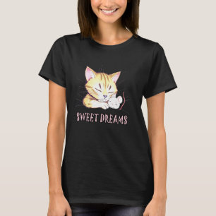 Friedliche Freunde u2013 Schlafende Katze und Maus T-Shirt