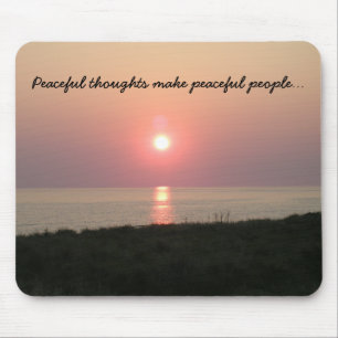 Friedliche Gedanken/Sonnenuntergang auf Strand Mousepad