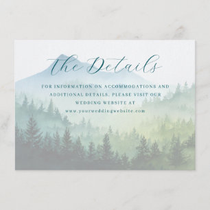 Friedliche grüne Wasserfarben-Gebirgslandschaft Begleitkarte