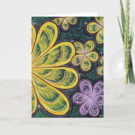 Friedliche grüßende Blumen Karte