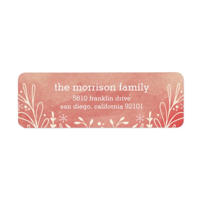 Friedliche Grußurlaub Rücksendeadressen-Aufkleber (Vorne)