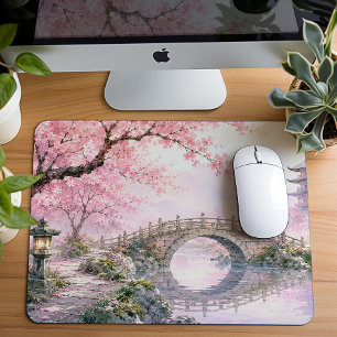 Friedliche japanische Kirschblüten Mousepad