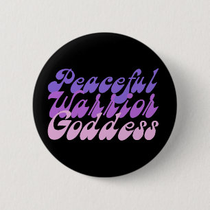 Friedliche Krieger-Göttin Button