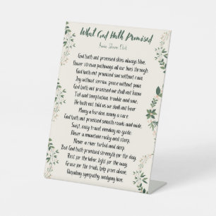 Friedliche Kunst, was Gott versprochen hat Sockelschild