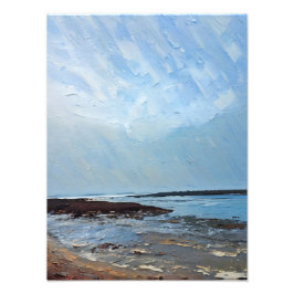 Friedliche Küstenlandschaft mit ruhigem Himmel Fotodruck
