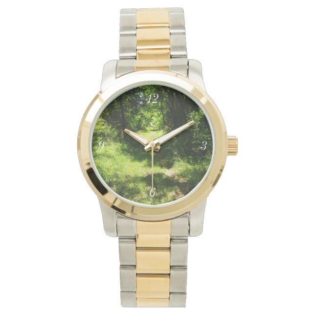 Friedliche Landebahn Armbanduhr (Vorderseite)