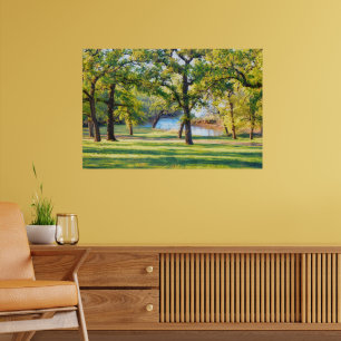 Friedliche Landschaft Bäume See Kunstprint Poster
