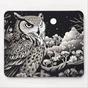 Friedliche Landschaft Prairie Sketch Zeichnend Sti Mousepad