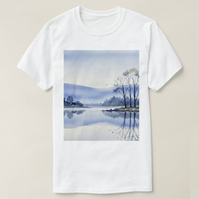 Friedliche Landschaft T-Shirt (Design vorne)