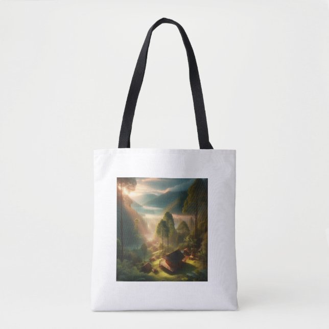 Friedliche Landschaft Tote Tasche (Vorderseite)