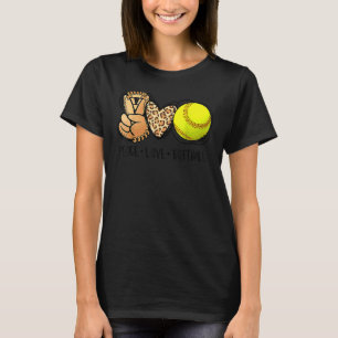 Friedliche Liebe Softball Mütter Muttertagssoftwar T-Shirt
