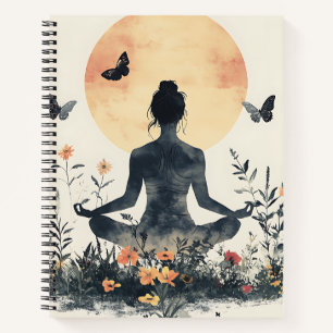 Friedliche Meditation bei Sonnenaufgang (8) Notizbuch