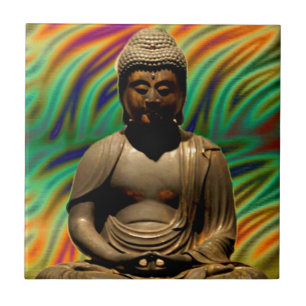 Friedliche Meditation von Buddha Prints Fliese
