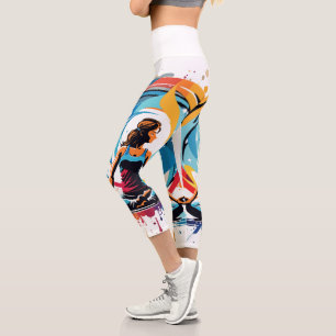 Friedliche Meditations-Energiefluss-Kunst Capri Leggings