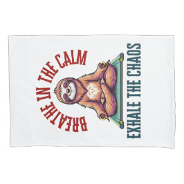 Friedliche Meditierende Schlacke mit Lotus-Blüten Kissenbezug