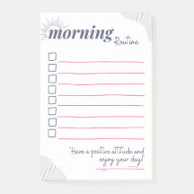 Friedliche Morgenroutine-Checkliste-Kunst