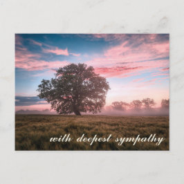 Friedliche Natur Szene Tree Sunset Sunrise Beileid Postkarte