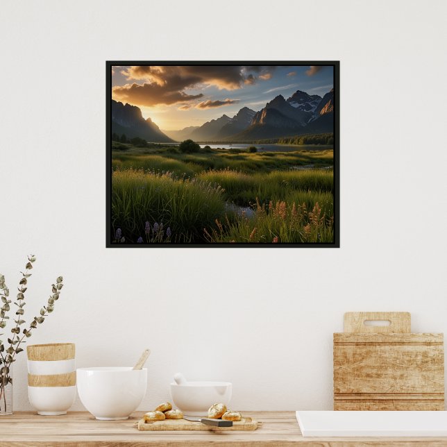 Friedliche Naturlandschaftsszene Poster (Küche)
