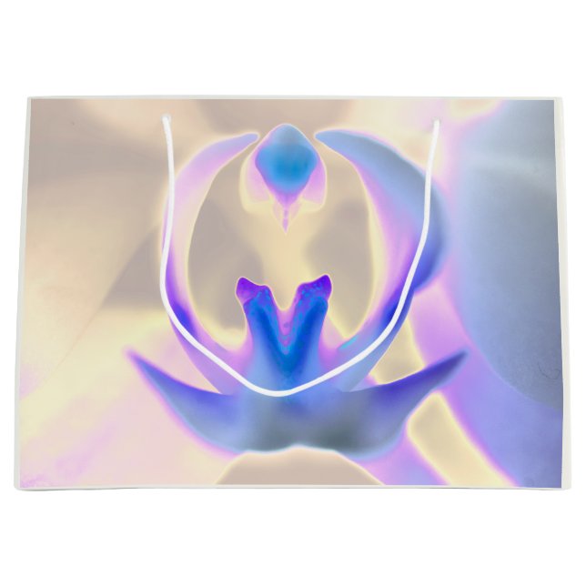 Friedliche Orchid Design Geschenktasche Große Geschenktüte (Vorderseite)