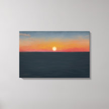 Friedliche Ozeansonnenuntergangs-Malerei