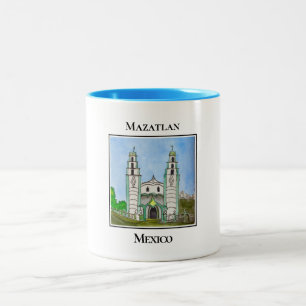 Friedliche Parroquia Cristo Rey in Mazatlan Zweifarbige Tasse
