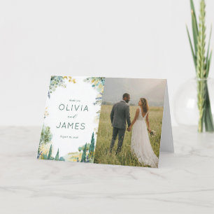 Friedliche Pastell Blumen Botanik Dankeskarte