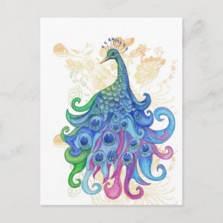 Friedliche Pfauenprodukte Postkarte