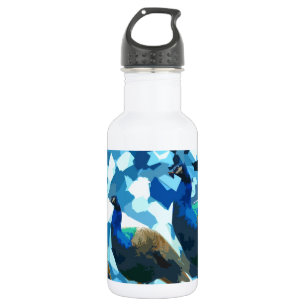 Friedliche Pfaus Trinkflasche