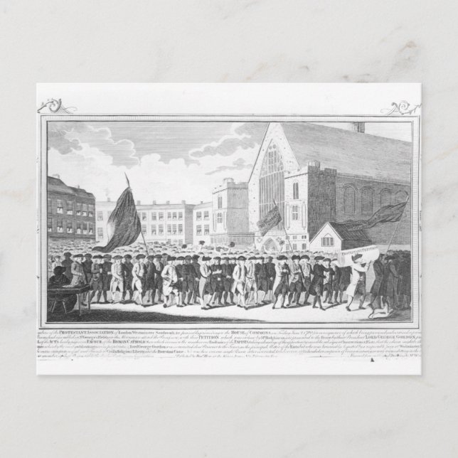 Friedliche Prozession der protestantischen Mitglie Postkarte (Vorderseite)