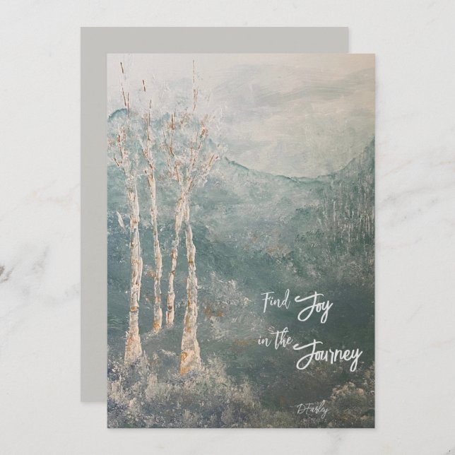 Friedliche Reise Flat Notecard Dankeskarte (Vorne/Hinten)