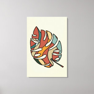 Friedliche Savanne Sanftes Blatt Abstrakt Moderne  Leinwanddruck