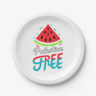 Friedliche Scheiben Watermelon Freie Palästina - U Pappteller