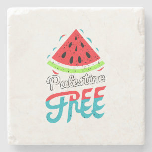 Friedliche Scheiben Watermelon Freie Palästina - U Steinuntersetzer