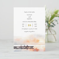 Friedliche Seeblick Soft Sunrise Pier Beach Hochze